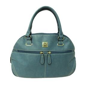 Stone Mountain Teal Blue Handbag Outside Zipper Pockets
